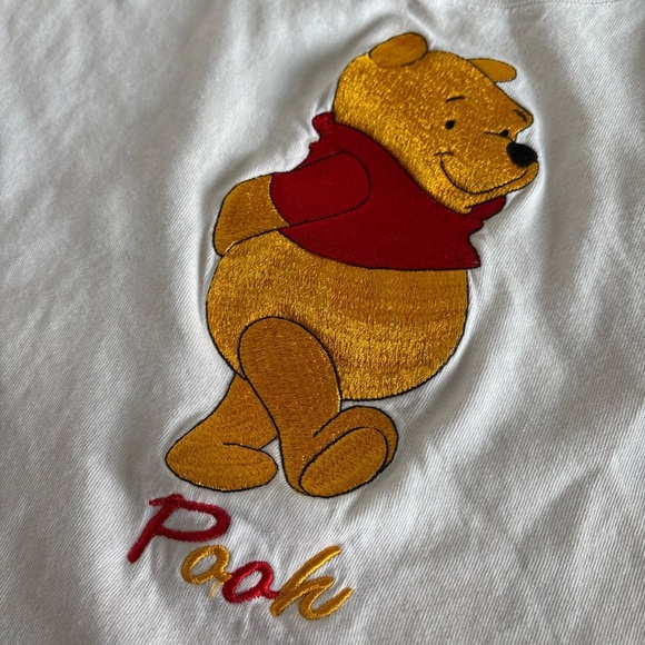 Vtg 90s Blitzz Intl. New York Winnie the Pooh S/S Tee Shirt XL White Embroidered - Picture 9 of 12